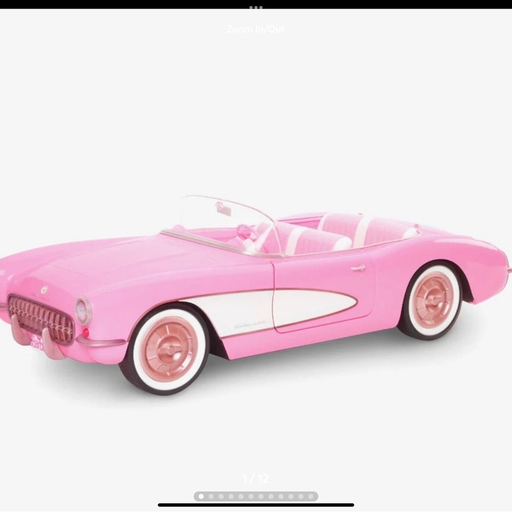 Barbie The Movie Collectible Pink Corvette Seats 4 Barbie Dolls Limited Edition